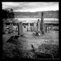 Der Lochcarron "Old Burial Grund-Friedhof" am Loch Carron. 24.5.2015